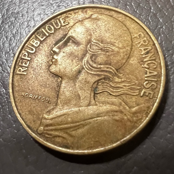 1964 French 10 centimes gold coin - Picture 3 of 5